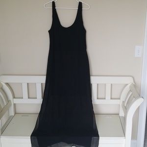Black Mini with Sheer Maxi Overlay